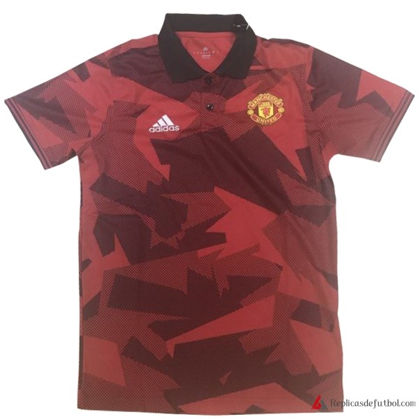 Polo Manchester United 2017-2018 Naranja Negro